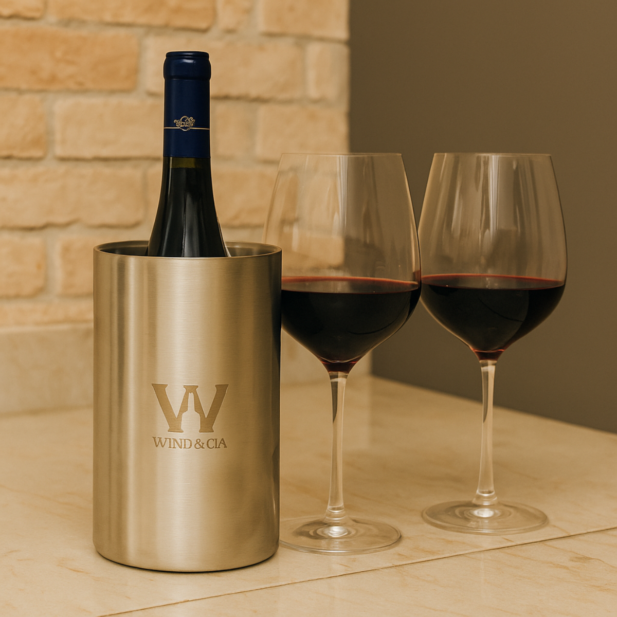 Cooler De Aço Inox Ice Bucket + Gelo Artificial Reutilizável