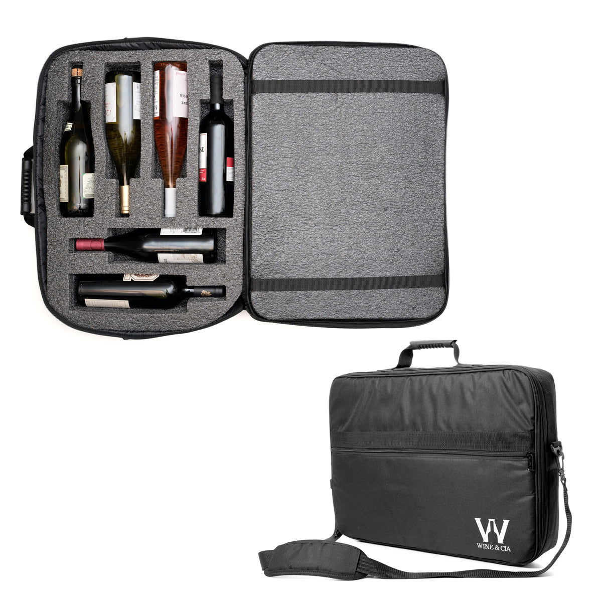 Mala Com Espuma Protetora Melhor Cia - 6 garrafas